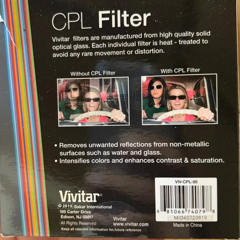 Vivitar CPL95 95mm CPL Filter Circular Polarize